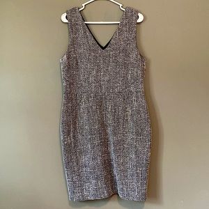 Banana Republic Factory navy white tweed sheath dress